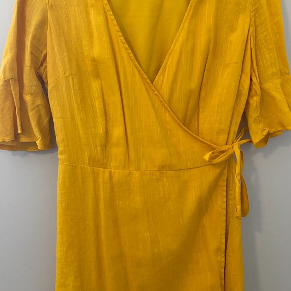 Mustard yellow swing dress - Picture 2 of 4